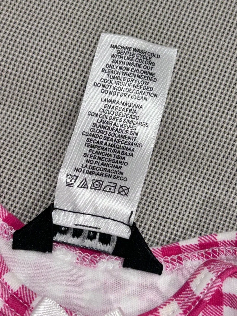 bebe Baby Checkered Onesie with Sequence Size 3 to 6 Months